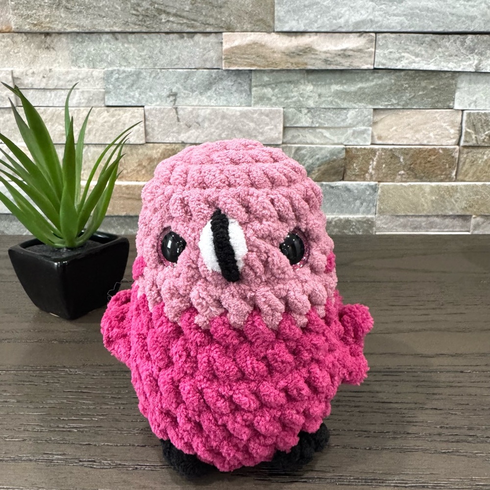 This unique hand-crocheted flamingo is a labor of love, carefully stitched..🦩💗💓🎀